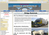Bridge Removals Website Small screen shot